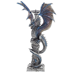 Подсвечник в виде Дракона Grey Blue Dragon Candlestick варинант исполнения - 3 | Loft Concept в Челябинске