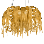 Люстра подвесная круглая с изогнутыми металлическими дугами и ниспадающими цепочками 65 см Atlantis Chain варинант исполнения - 7 | Loft Concept в Челябинске