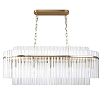 Люстра подвесная овальная со стеклянными трубками Nembus варинант исполнения - 1 | Loft Concept в Челябинске