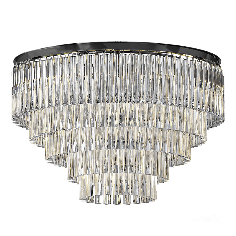 Люстра Odeon C3001–D80/5 Черный Прозрачное Стекло Дымчатый (Smoke) Янтарь (Amber) в Челябинске | Loft Concept 