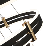 Люстра светодиодная с 3-мя плафонами в форме колец из акрила и алюминия с пультом для регулировки света Ring Horizontal Anthracite варинант исполнения - 3 | Loft Concept в Челябинске