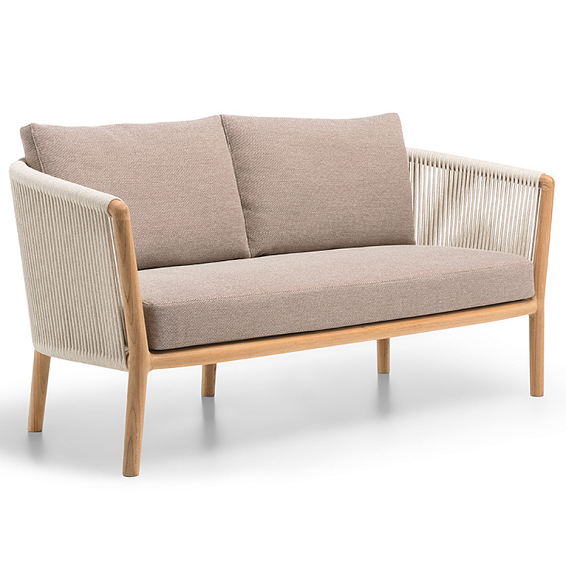 Дизайнерский уличный диван из массива дерева BOBOLI Sofa Древесина Бежевый Дизайнерский уличный диван из массива дерева BOBOLI Sofa Древесина Бежевый в Челябинске | Loft Concept