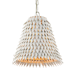 Подвесной светильник белый металлический в форме колокола White Natural Lines варинант исполнения - 2 | Loft Concept в Челябинске