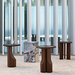 Приставной столик из массива дерева Walnut варинант исполнения - 12 | Loft Concept в Челябинске