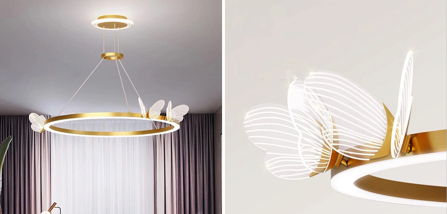 Подвесной светильник с бабочками Butterfly Ring F Подвесной светильник с бабочками Butterfly Ring F - Loft-Concept в Челябинске