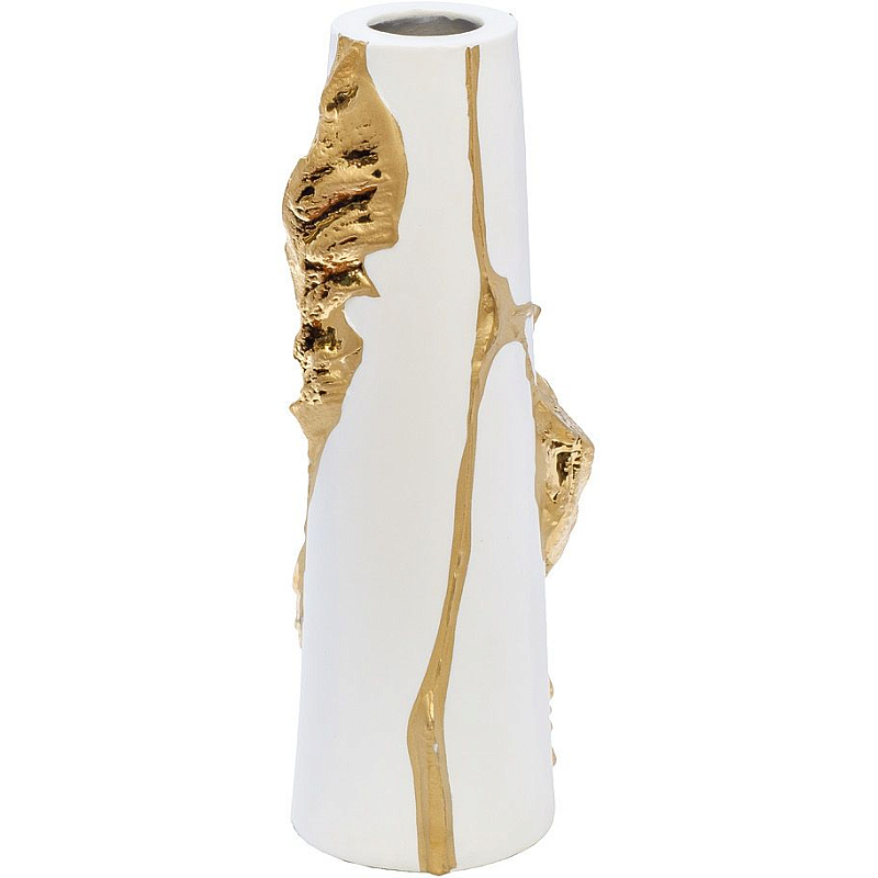 Ваза Rhea white with gold 24 Белый Золотой Ваза Rhea white with gold 24 Белый Золотой в Челябинске | Loft Concept