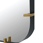 Зеркало настенное в черной металлической раме Mirror Cardinal варинант исполнения - 2 | Loft Concept в Челябинске