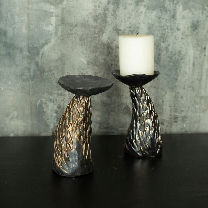 Подсвечник из серии «Бронзовый век» Бронзовый Черный в Челябинске | Loft Concept 