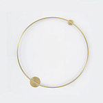 Бра светодиодное круглой формы с рамкой цвета латунь Ring Horizontal варинант исполнения - 1 | Loft Concept в Челябинске