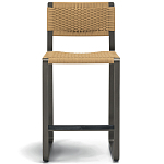 Дизайнерский стул с каркасом из металла с плетеными сиденьем и спинкой GREEN POINT Chair варинант исполнения - 16 | Loft Concept в Челябинске