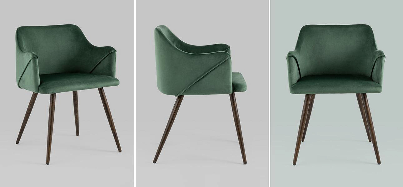 Стул Monarch Chair Зеленый Велюр Стул Monarch Chair Зеленый Велюр - Loft-Concept в Челябинске