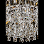 Круглая люстра с хрустальными подвесками на серебряном каркасе Gorgeous Crystal Light варинант исполнения - 7 | Loft Concept в Челябинске