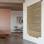 Панно на стену плетеное Макраме бежевый цвет  варинант исполнения - 4 | Loft Concept в Челябинске