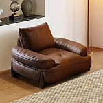 Кресло кожаное с деревянным каркасом Medieval Furniture варинант исполнения - 1 | Loft Concept в Челябинске