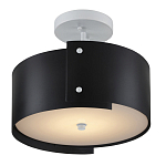 Потолочный светильник круглый светодиодный Semicircular White Panels чёрный варинант исполнения - 2 | Loft Concept в Челябинске