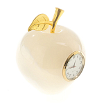 Часы настольные в виде яблока из натурального камня Оникс Stone Clock варинант исполнения - 4 | Loft Concept в Челябинске