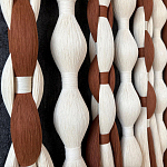 Дизайнерский Декор на стену с кисточками из хлопковых нитей wall panel Thread brushes варинант исполнения - 3 | Loft Concept в Челябинске