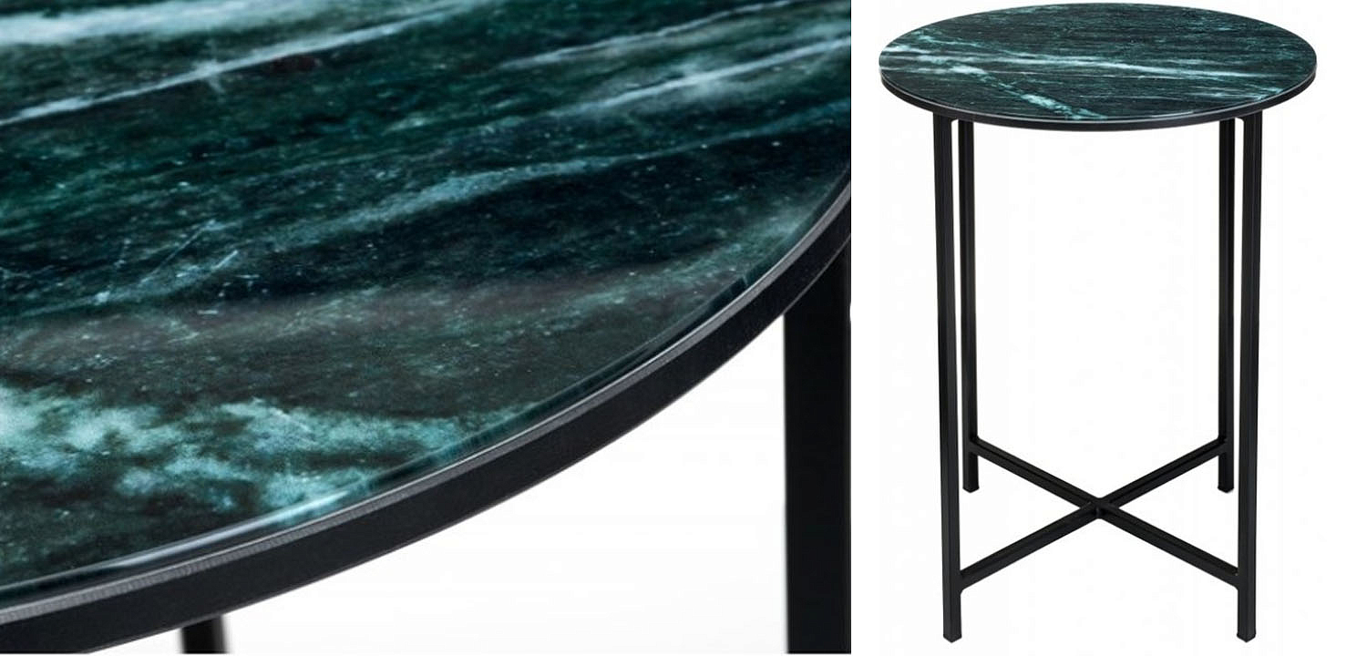 Приставной стол Zermatt Side Table round malachite Приставной стол Zermatt Side Table round malachite - Loft-Concept в Челябинске