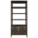 Стеллаж со стеклянными полками Elsa Dreams Walnut варинант исполнения - 7 | Loft Concept в Челябинске