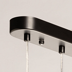 Люстра с 3-мя плафонами волнообразной формы цвета янтарь и 2-мя прозрачными шарообразными плафонами Lucid Rain  варинант исполнения - 10 | Loft Concept в Челябинске