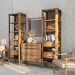 Комод из массива дуба с 3-мя ящиками Tasteful Furniture варинант исполнения - 3 | Loft Concept в Челябинске