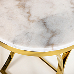 Кофейный столик на подстолье золотого цвета Noelle варинант исполнения - 4 | Loft Concept в Челябинске
