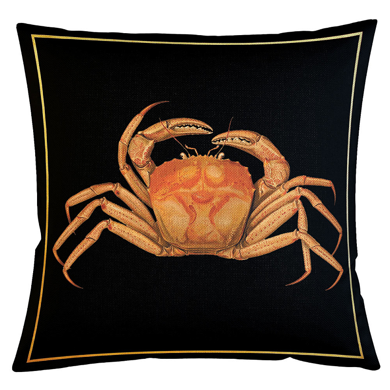 Декоративная подушка Crab Бежевый Черный Декоративная подушка Crab Бежевый Черный в Челябинске | Loft Concept