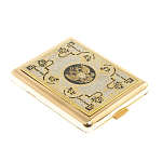 Портсигар на 20 сигарет с гравюрой Герба РФ в подарочной коробке Metal Cigarettes Cases варинант исполнения - 3 | Loft Concept в Челябинске