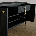 Комод-буфет Elsa Dreams Black с открытыми полками   варинант исполнения - 1 | Loft Concept в Челябинске