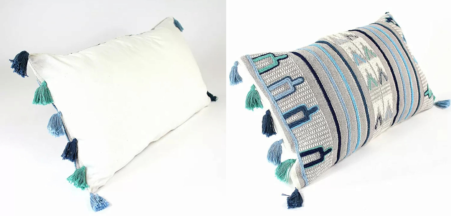 Чехол на подушку Blue Ikat Чехол на подушку Blue Ikat - Loft-Concept в Челябинске