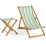 Шезлонг из акации и ткани Argentina варинант исполнения - 7 | Loft Concept в Челябинске