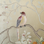 Обои ручная роспись Temple Newsam White Gold gilded silk варинант исполнения - 5 | Loft Concept в Челябинске