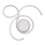 Бра белого цвета с изогнутыми световыми линиями и круглым основанием Luke Lampco Tracer Lamp варинант исполнения - 1 | Loft Concept в Челябинске