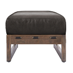 Банкетка Duncan винтажная черная кожа варинант исполнения - 2 | Loft Concept в Челябинске