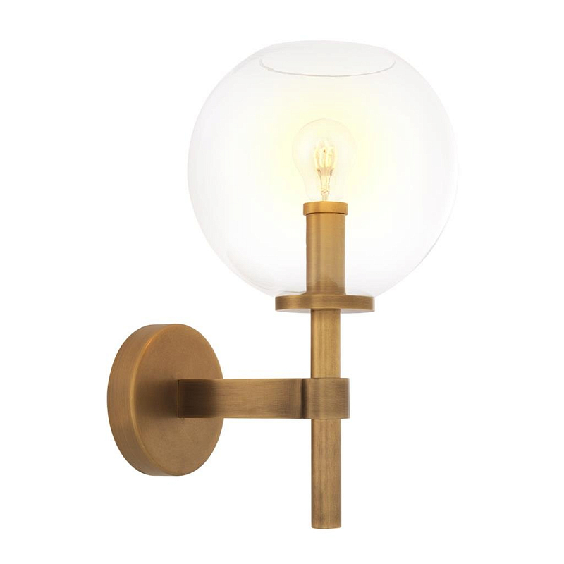 Бра Wall Lamp Jade Латунь Прозрачный (Transparent) в Челябинске | Loft Concept 