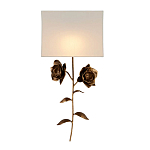 Бра с  каркасом в виде цветков розы и тканевым абажуром Flowers and Fox Roses варинант исполнения - 1 | Loft Concept в Челябинске