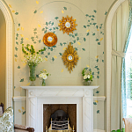 Обои ручная роспись Gingko Colourway SC-237 on grey painted Xuan paper варинант исполнения - 2 | Loft Concept в Челябинске