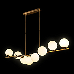 Люстра на штанге с 8-ю белыми шарообразными плафонами Bubble Chandelier варинант исполнения - 3 | Loft Concept в Челябинске