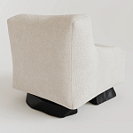 Кресло Cannes с мягкой обивкой букле молочного цвета  варинант исполнения - 3 | Loft Concept в Челябинске