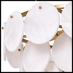 Люстра четырехъярусная с подвесками в форме дисков Cryptocrystalline Stone варинант исполнения - 2 | Loft Concept в Челябинске