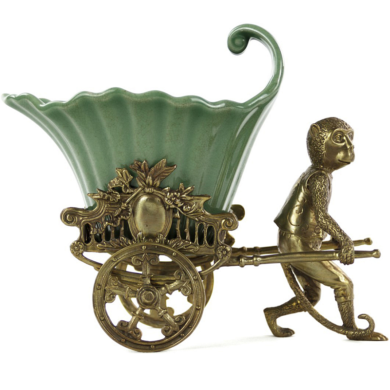 Чаша Monkey and Cart Зеленый шалфей Бронза Чаша Monkey and Cart Зеленый шалфей Бронза в Челябинске | Loft Concept