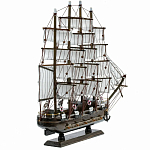 Декоративная модель деревянного тёмно-коричневого парусника в подарочной упаковке With The low варинант исполнения - 2 | Loft Concept в Челябинске