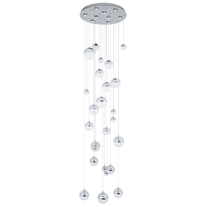 Каскадная люстра с плафонами в виде хрустальных сфер Esme Sphere Crystal Chrome Cascade Chandelier 25 Прозрачный Хром Каскадная люстра с плафонами в виде хрустальных сфер Esme Sphere Crystal Chrome Cascade Chandelier 25 Прозрачный Хром в Челябинске | Loft Concept