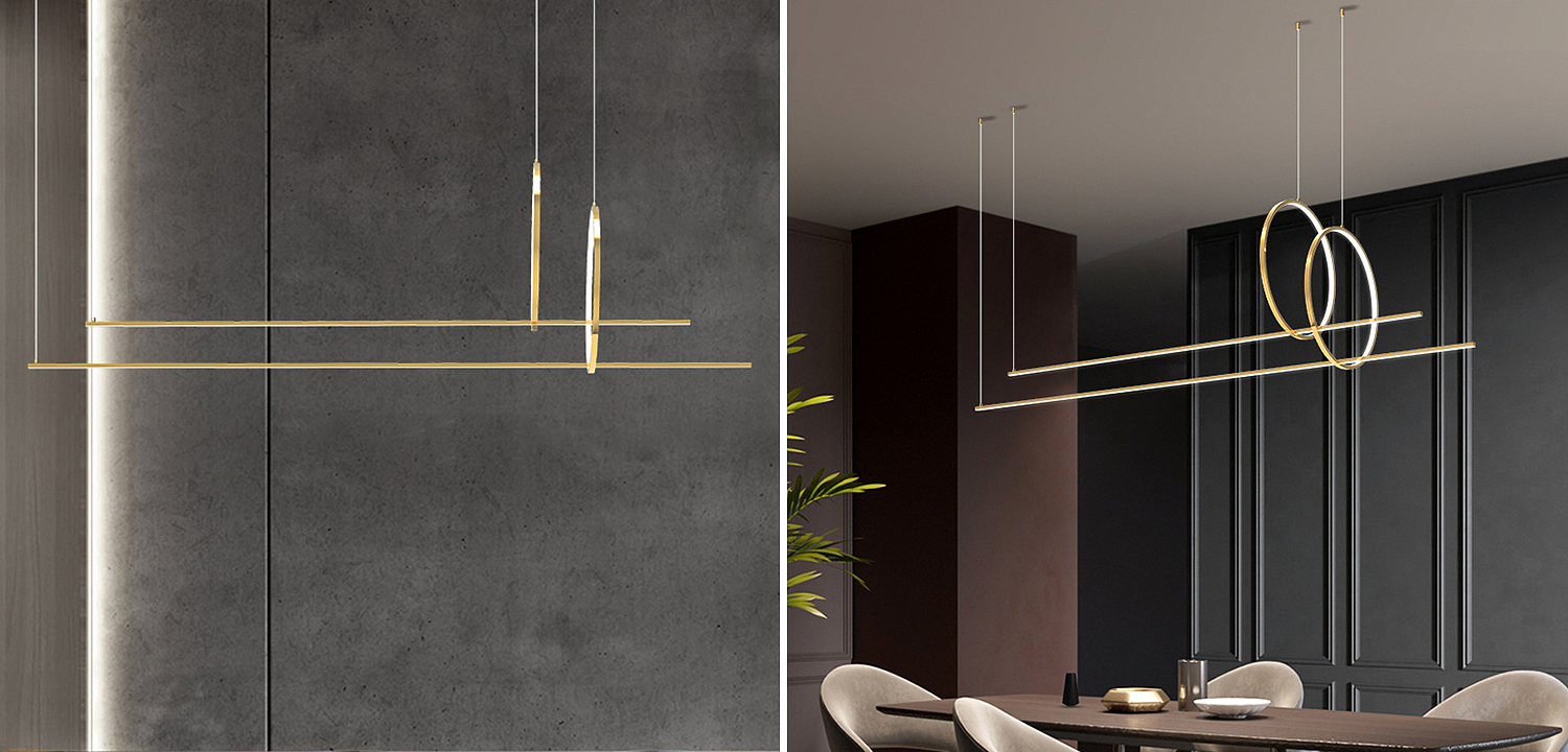 Подвесной Дизайнерский Светильник Ursa Geometric Ring Lamp 2 кольца Подвесной Дизайнерский Светильник Ursa Geometric Ring Lamp 2 кольца - Loft-Concept в Челябинске