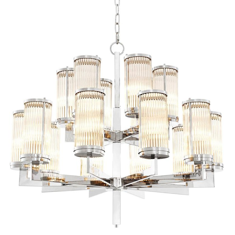Люстра Chandelier Claridges Никель Прозрачный (Transparent) Люстра Chandelier Claridges Никель Прозрачный (Transparent) в Челябинске | Loft Concept