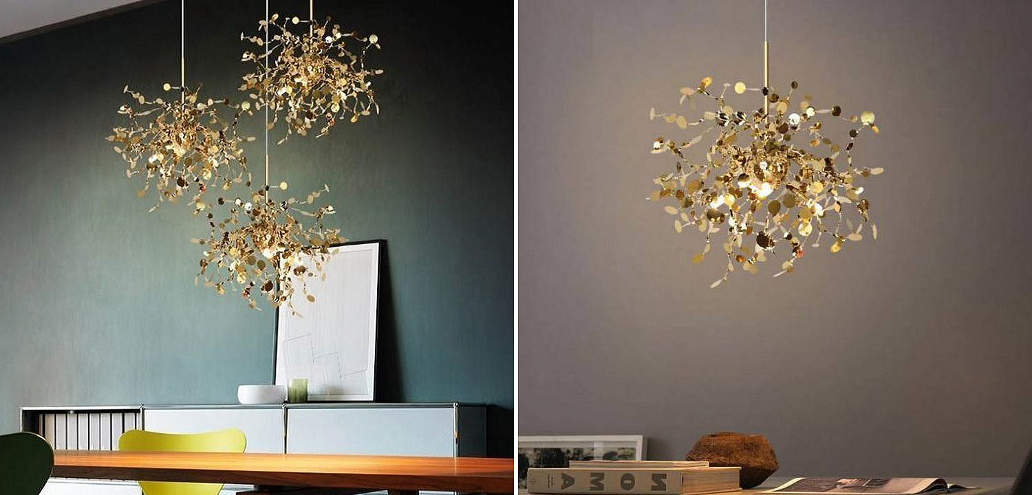 Люстра Terzani Argent Suspension Gold Pendant lamp 50 Люстра Terzani Argent Suspension Gold Pendant lamp 50 - Loft-Concept в Челябинске