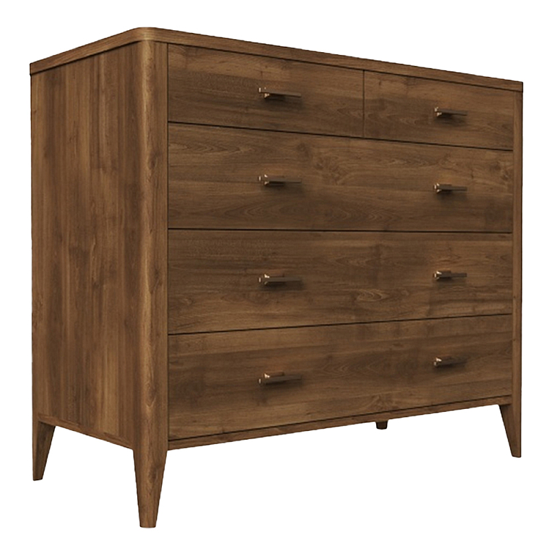 Комод из массива бука с 5-ю ящиками Tasteful Furniture Коричневый Комод из массива бука с 5-ю ящиками Tasteful Furniture Коричневый в Челябинске | Loft Concept