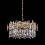 Люстра круглая с декоративными элементами в виде крупных хрустальных цветов Palace Gardens варинант исполнения - 1 | Loft Concept в Челябинске