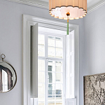 Люстра с тканевым плафоном и зелёной кисточкой Green Tassel варинант исполнения - 1 | Loft Concept в Челябинске