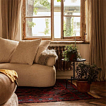 Трехместный диван с обивкой букле молочного цвета Leonois Boucle Sofa варинант исполнения - 4 | Loft Concept в Челябинске